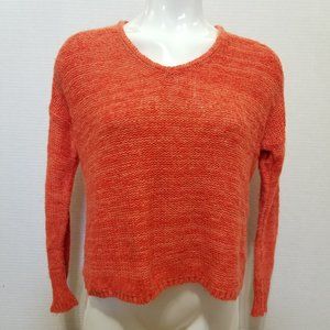 Mossimo sweater Small pullover side split knit v-neck step hem